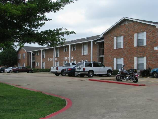 Brick apartment complex