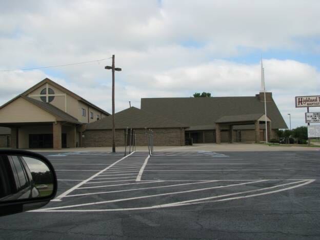 Church building with cross