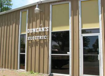 Duncan's Electric storefront sign