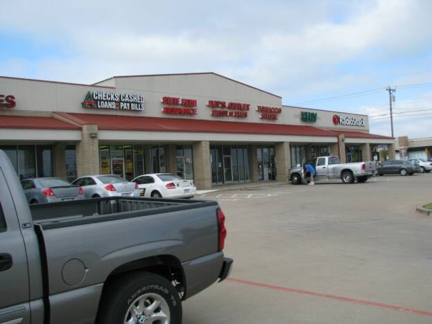 Strip mall storefronts